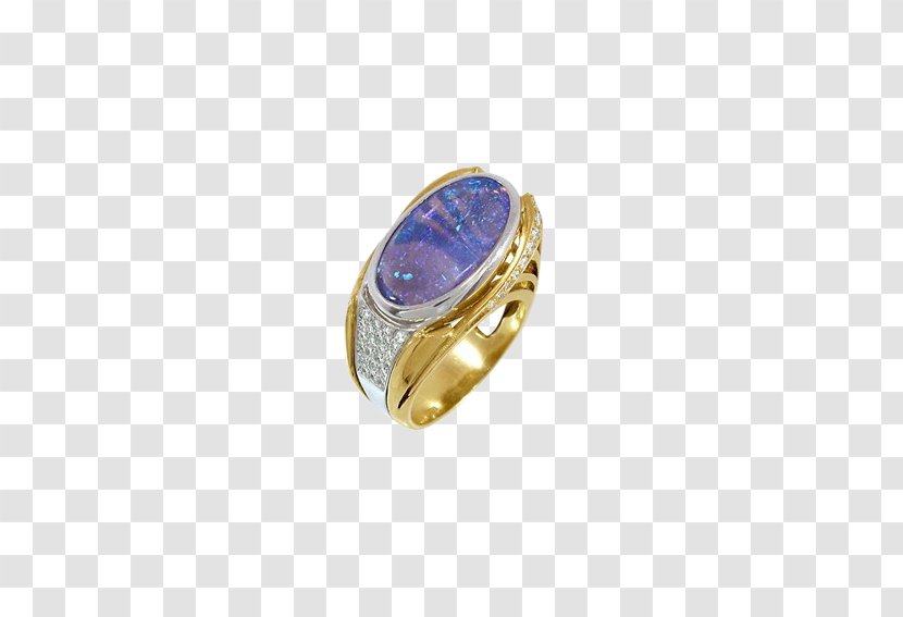 Earring Diamond Sapphire - Wedding Ring Transparent PNG