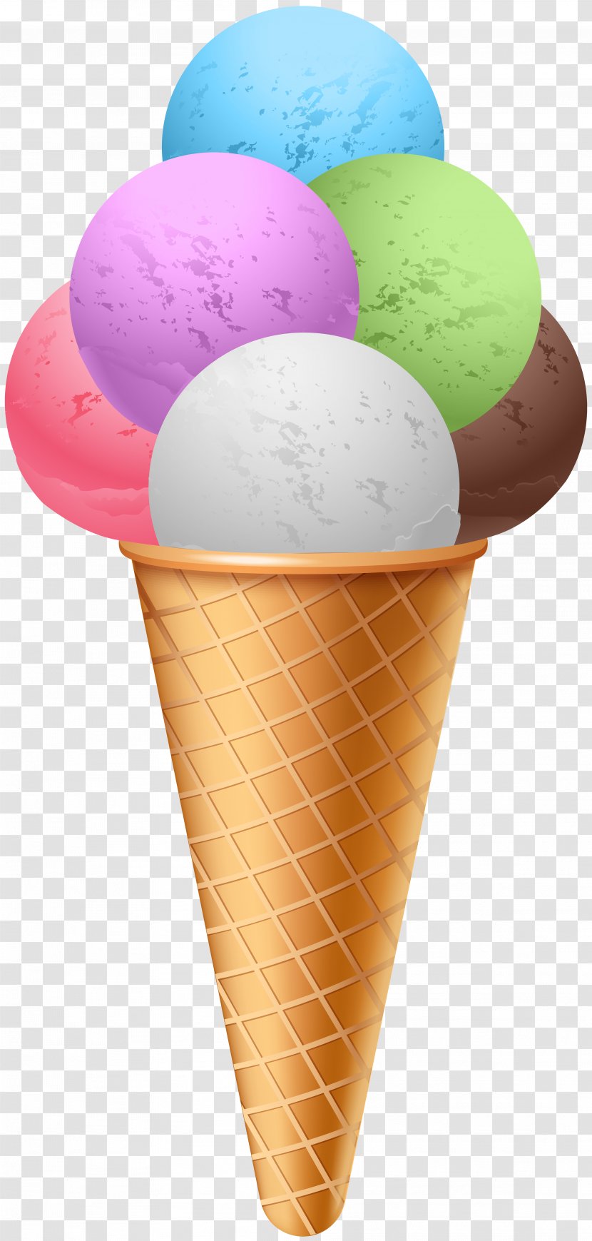 Ice Cream Cone Sundae Chocolate - Frozen Dessert - Big Clipart Image Transparent PNG