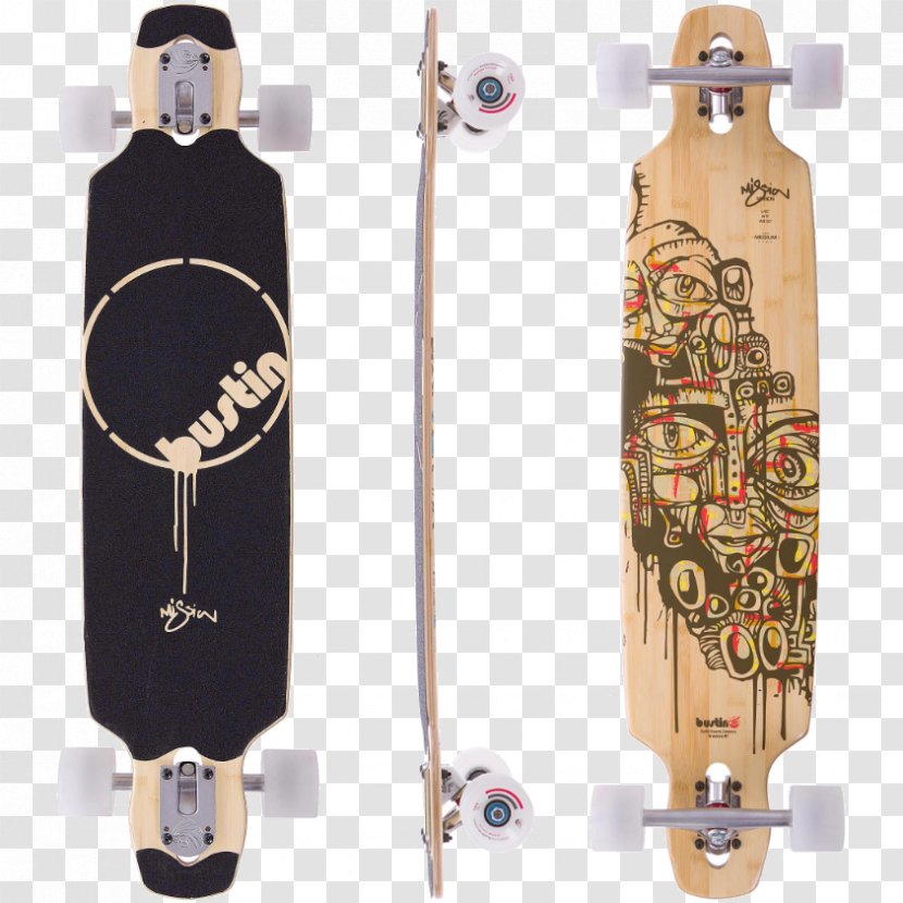 Longboard Bustin Boards || Brooklyn Skateboarding Surfing Longskate Boardshop - New York City - Bamboo Board Transparent PNG