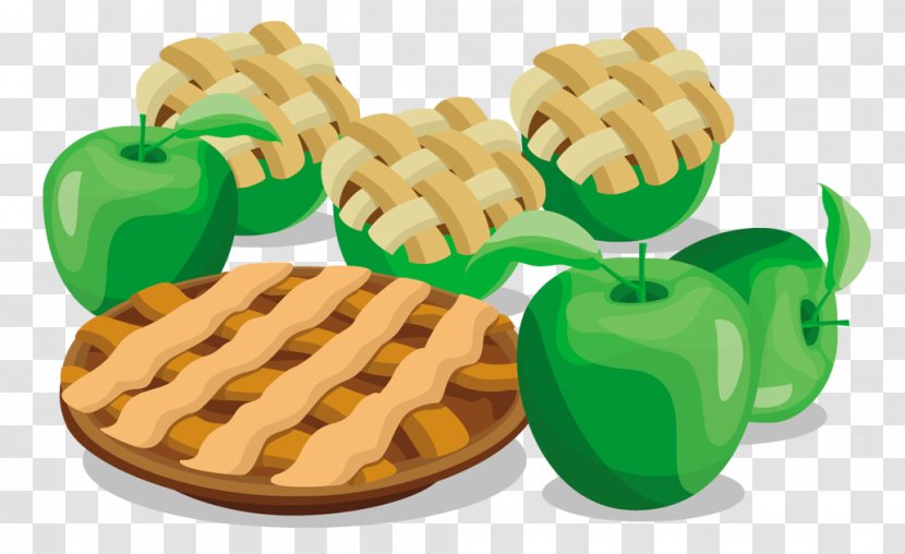 Apple Pie Waffle Vegetarian Cuisine - Kids Meal - Cartoon Green Bread Nutrition Transparent PNG