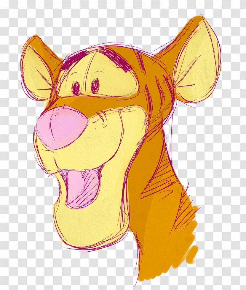 Whiskers Cat Dog Art - Yellow Transparent PNG