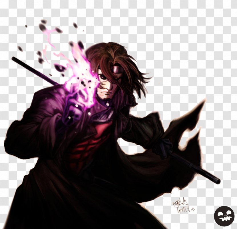 Gambit Marvel Super Heroes Rogue - Silhouette - Pic Transparent PNG