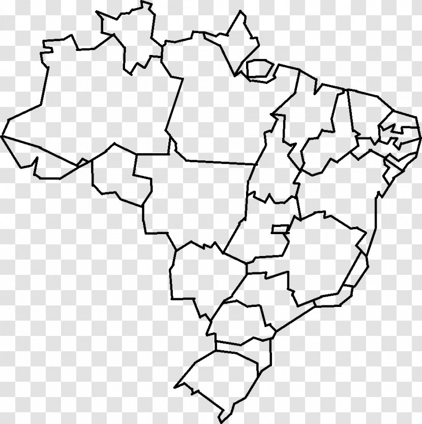 Brazil World Map Blank Globe - Line Art - Equador Transparent PNG