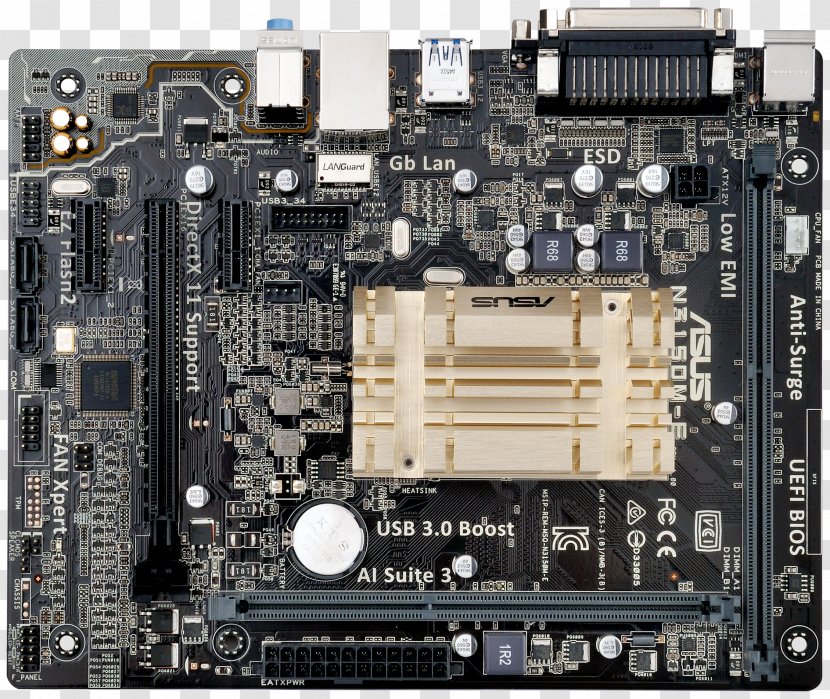 MicroATX ASUS N3050M-E Desktop Motherboard Mini-ITX - Intel Core - Computer Transparent PNG