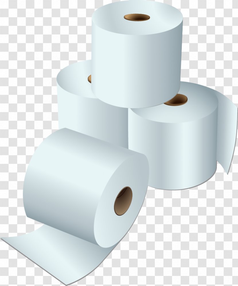 Toilet Paper Tissue - A Roll Of Vector Material Transparent PNG