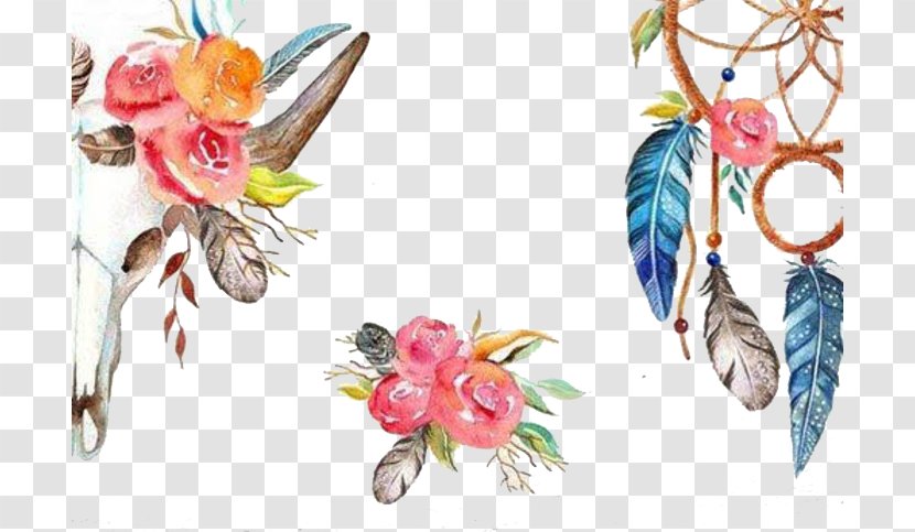 Dreamcatcher Computer File - Flower - Hand-painted Dream Catcher Transparent PNG