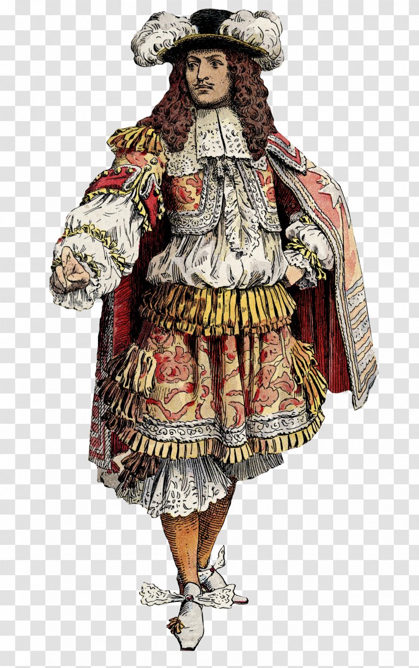 17th Century France The Cut Of Men's Clothes, 1600-1900 1680s Battle Dunes - Costume Design Transparent PNG