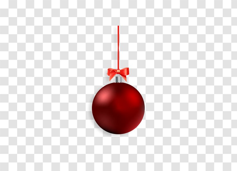 Christmas Ornament Red Sphere - Hanging Ball Transparent PNG