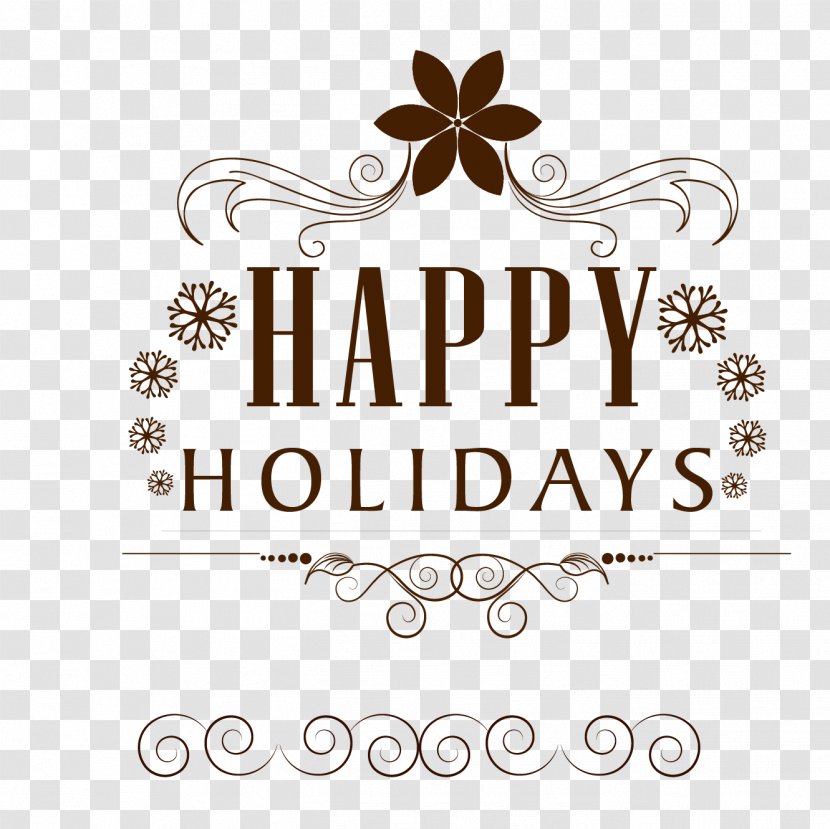 Holiday Euclidean Vector - Happy Holidays Transparent PNG