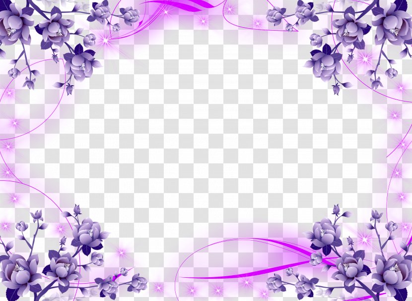 Borders And Frames Wedding Invitation Picture Flower Clip Art - Lavender Transparent PNG