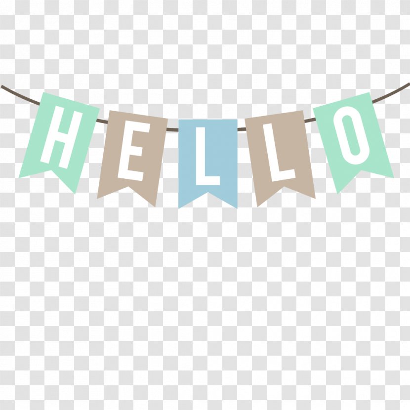 Banner Textile Bib - Color - HELLO Transparent PNG