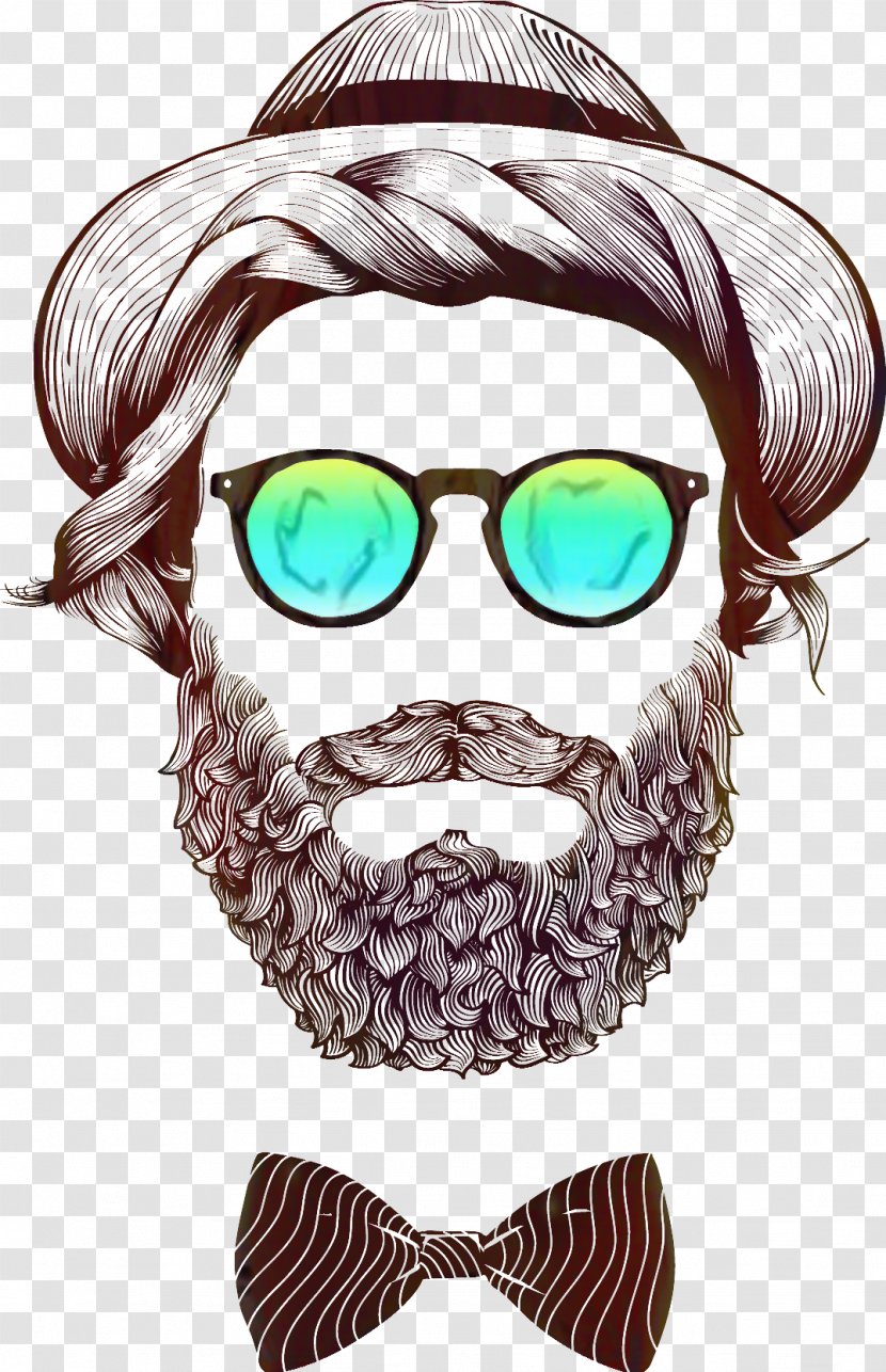 Sunglasses Drawing - Beard - Smile Bow Tie Transparent PNG