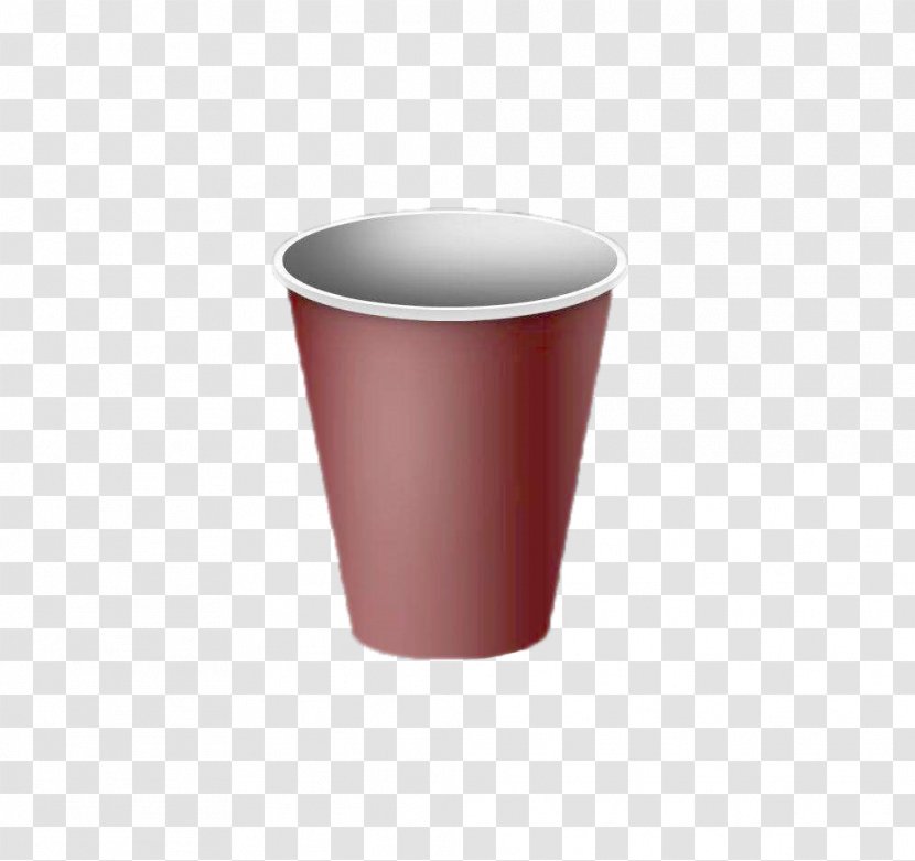Coffee Cup Plastic Designer - Red Model Without Button Transparent PNG