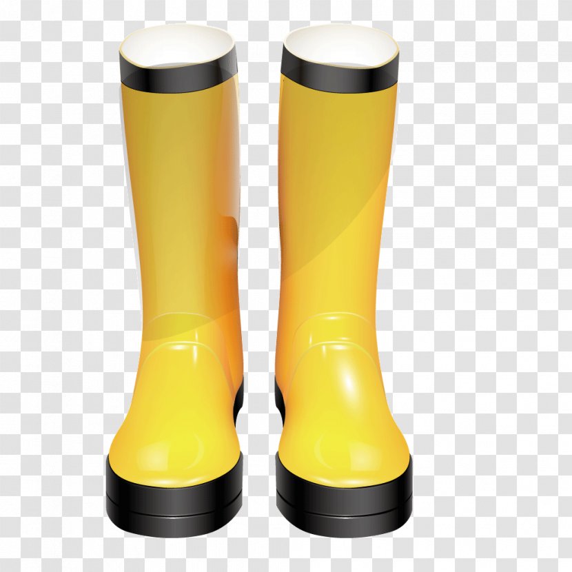 Riding Boot Download - Shoe - Yellow Rain Boots Transparent PNG
