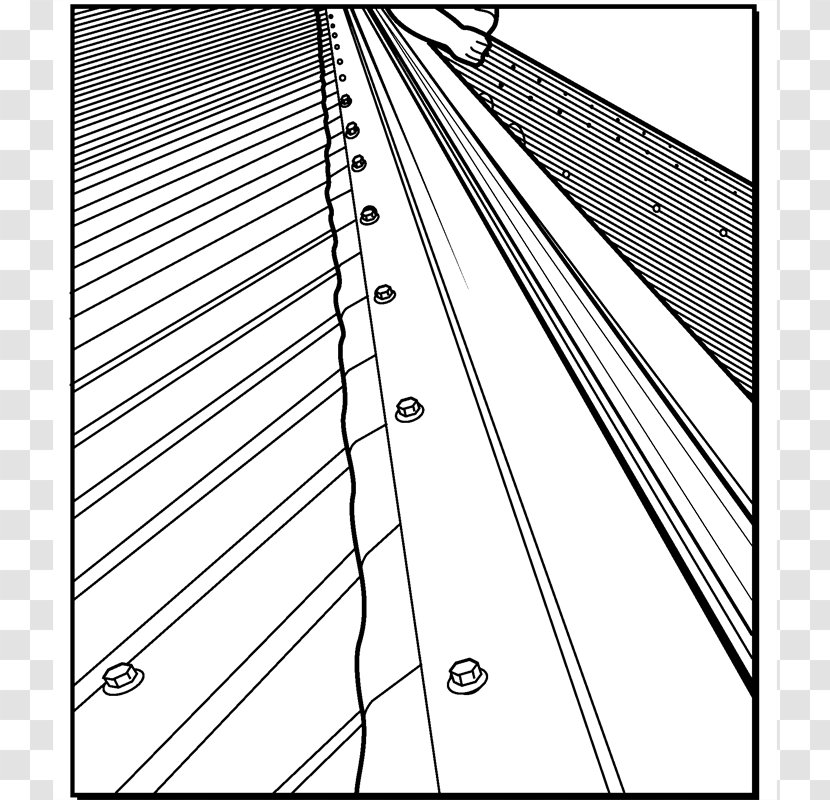 Facade Drawing Roof Point - Black And White - Design Transparent PNG