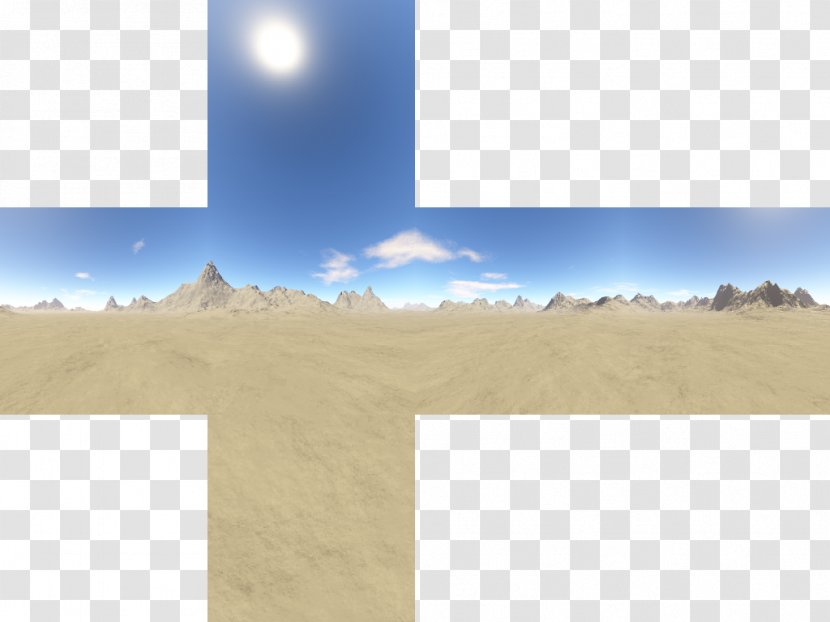 Skybox Texture Mapping Cube Landscape - Zbrush - Watercolor Sky Transparent PNG