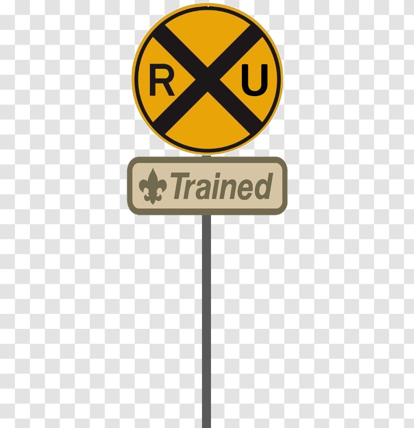 Rail Transport Train Level Crossing Sign Crossbuck - Logo Transparent PNG