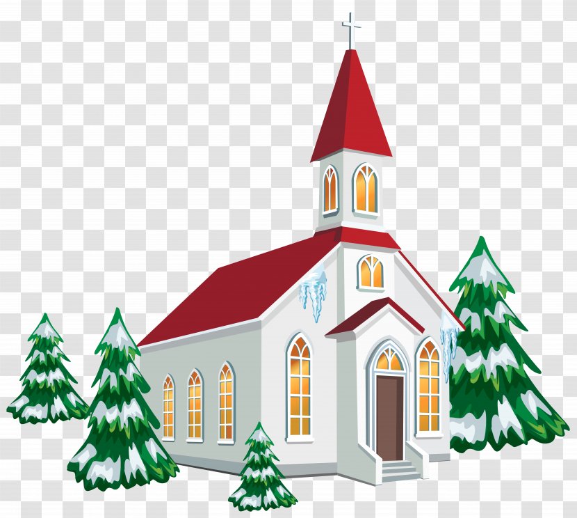 Christmas Church Service Clip Art - Tree - Winter With Snow Trees Clipart Image Transparent PNG