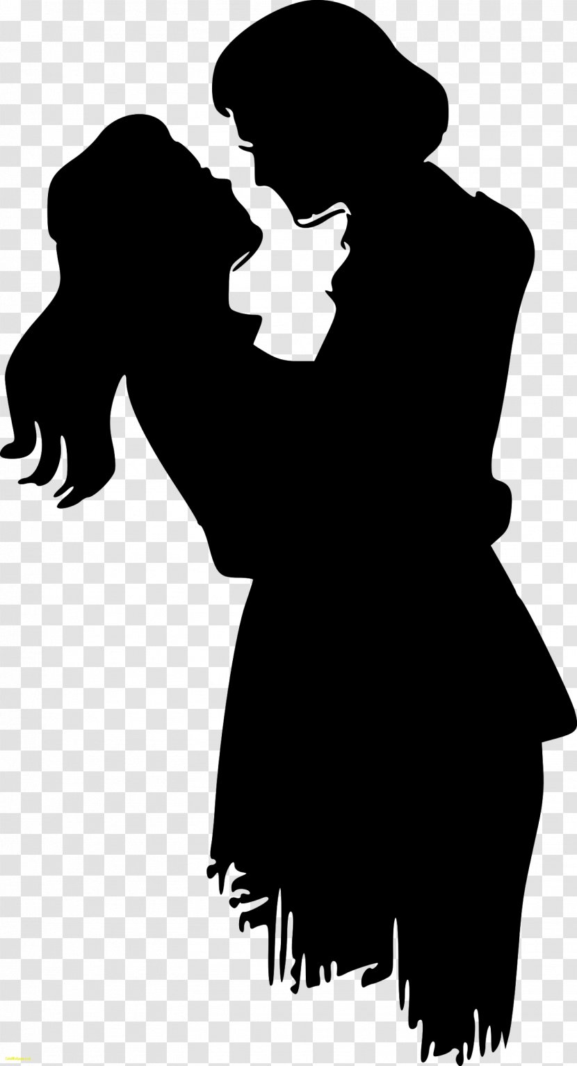 Silhouette Love Line Art - Fictional Character - Couple Transparent PNG