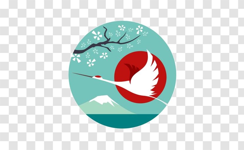 Japan Red-crowned Crane - Aqua - White Transparent PNG