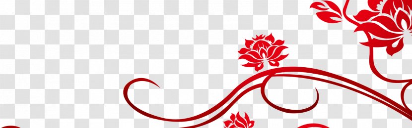 Red Flower Pattern - Floral Decoration Transparent PNG