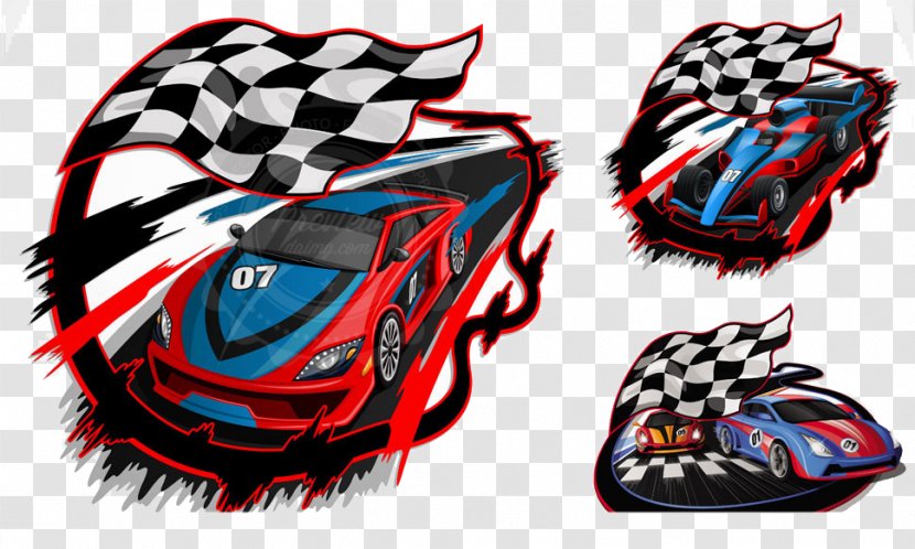 Auto Racing Flags Helmet - Road - Black And White Checkered Flag With Creative Design Transparent PNG