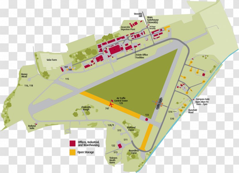 Dunsfold Aerodrome Plan Flight Business - Park - Tracklands Transparent PNG