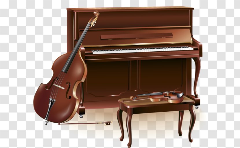 Player Piano Violin Grand Musical Instrument Clip Art - Watercolor - Photos Transparent PNG