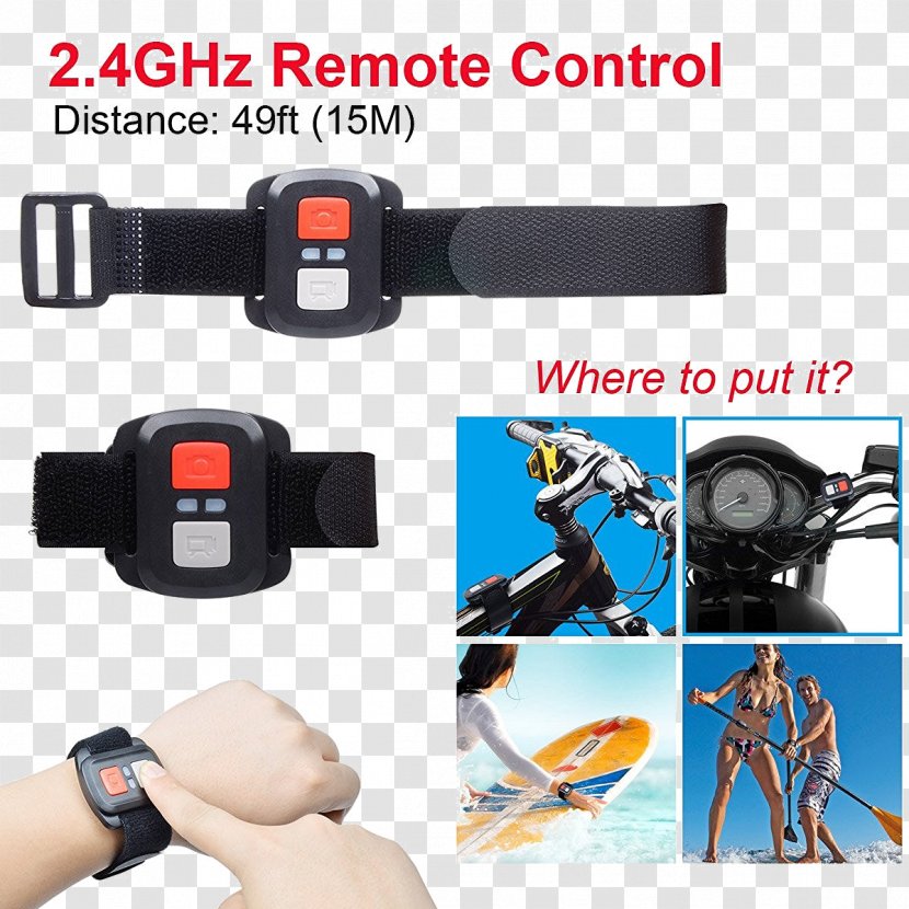Action Camera Remote Controls 4K Resolution Underwater Photography - Sport Transparent PNG