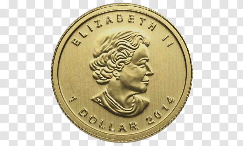 Gold Coin Canadian Maple Leaf - Bronze - Dates Transparent PNG