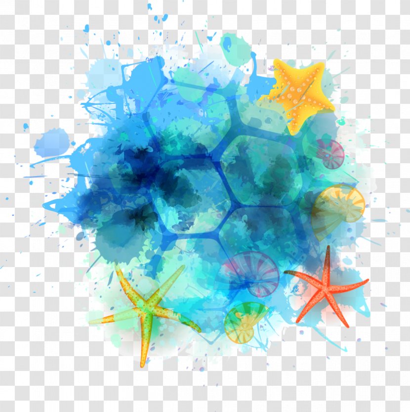 Watercolor Painting - Organism - Colorful Ink And Color Elements Transparent PNG