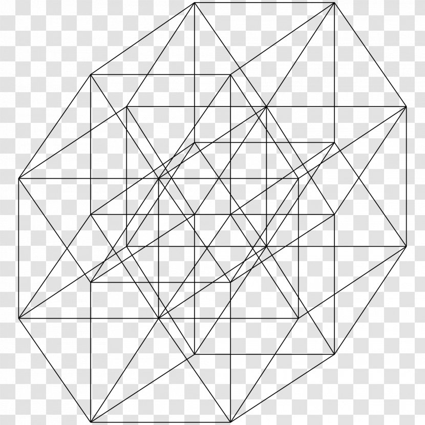Five-dimensional Space 5-cube Tesseract Hypercube Three-dimensional - Edge - Cube Transparent PNG