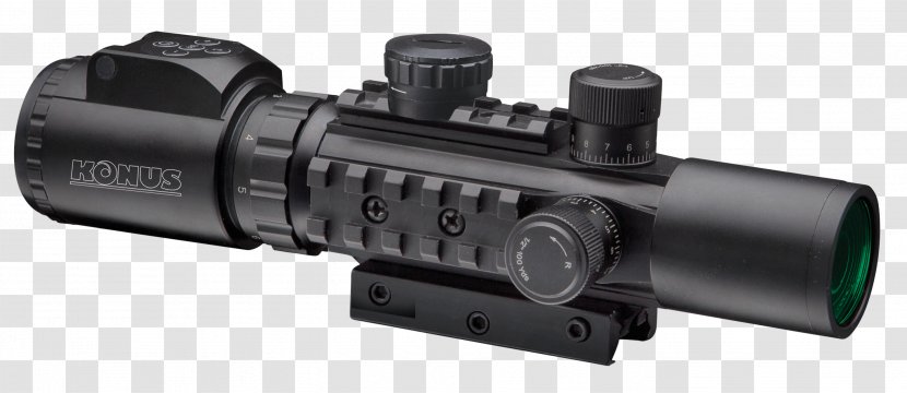 Telescopic Sight Reticle Binoculars Trijicon Weapon - Cartoon - Scope Transparent PNG