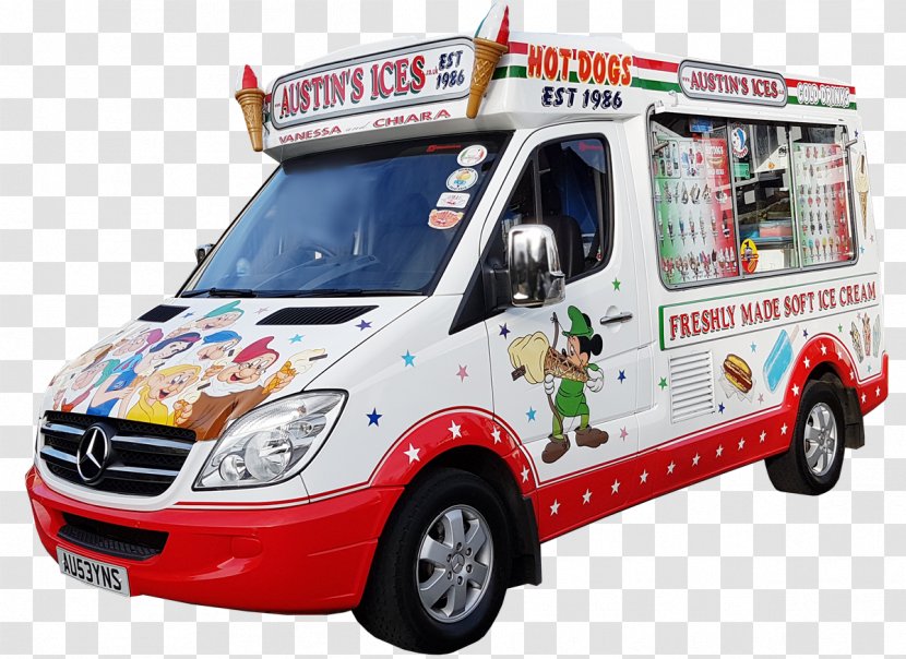 Ice Cream Van Commercial Vehicle Car - Transport Transparent PNG
