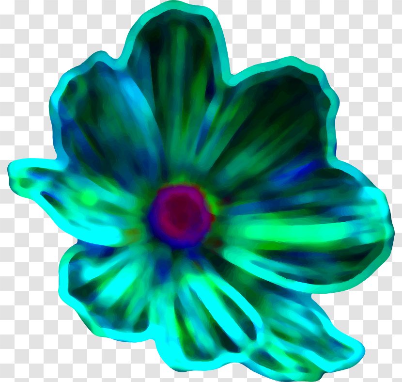 Petal Flower Color Clip Art - Teal Transparent PNG