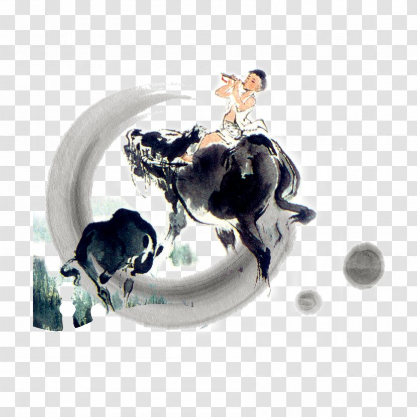 China Qingming Festival Cold Food - Double Ninth - Riding In The Back Of Bull Fang Niuwa Transparent PNG
