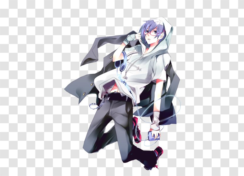 Hoodie Vocaloid Gakuran Hatsune Miku Project Diva F Kaito - Silhouette - Kid Render Transparent PNG