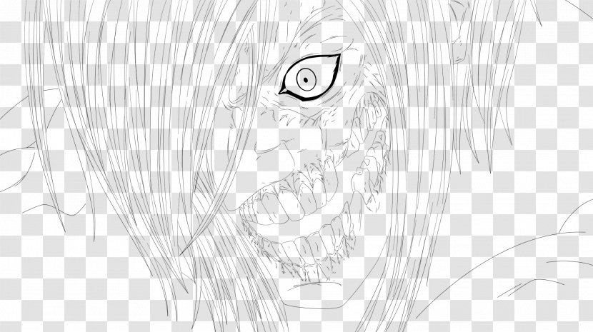 Drawing Line Art Eye Cartoon Sketch - Aot Transparent PNG