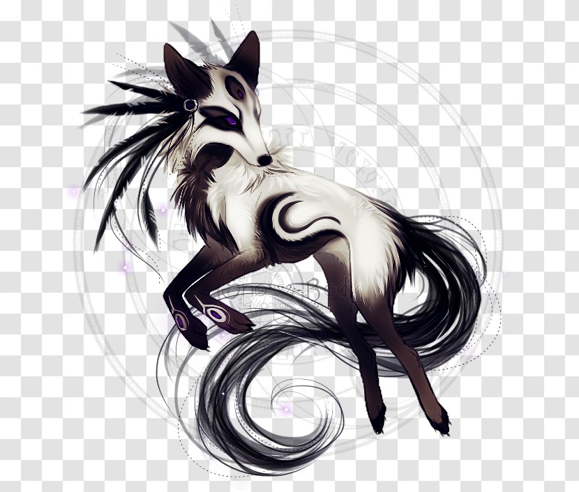 Gray Wolf Drawing Female Art Red Fox - Tree - Heart Transparent PNG