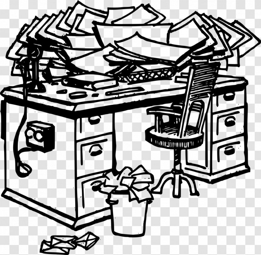 Desk Office Clip Art - Stock Photography - Messy Transparent PNG