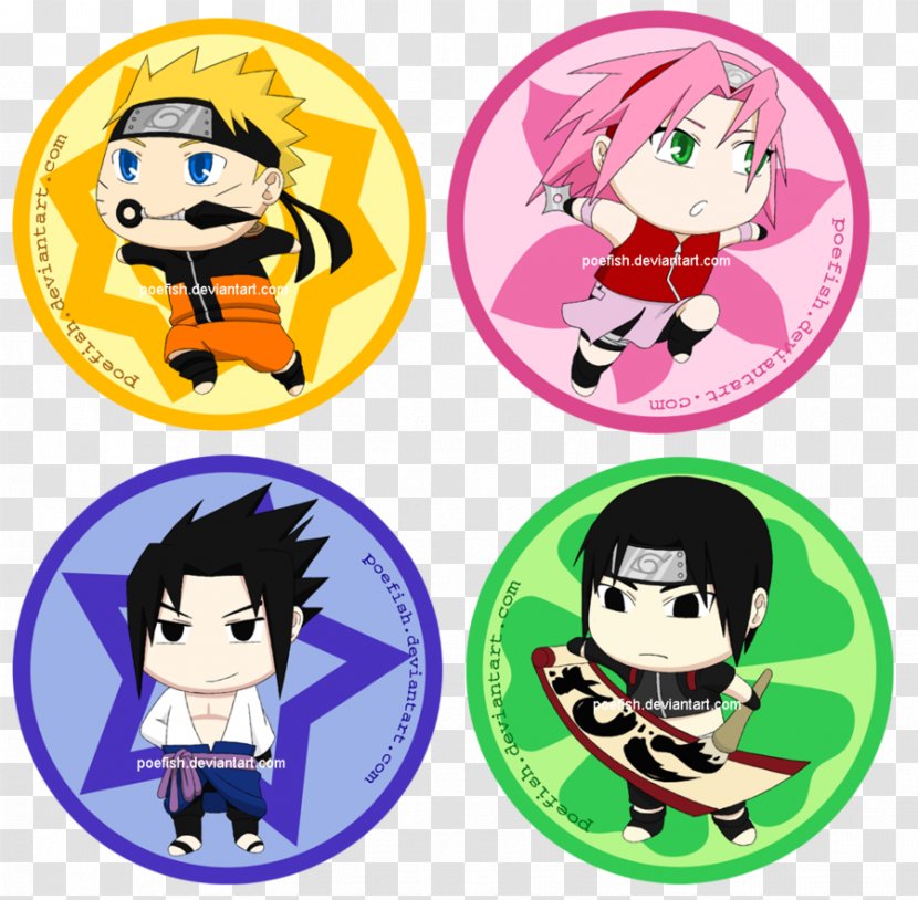 Pin Badges Cartoon Character Fiction Font - Smile - Naruto Button Transparent PNG