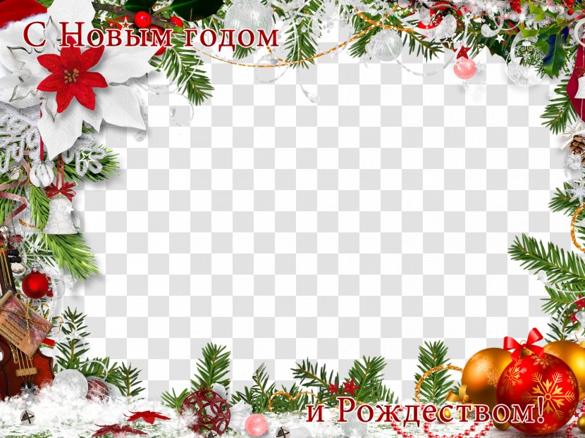 Santa Claus New Year's Day Picture Frames Christmas - Tree - Happy Year Transparent PNG