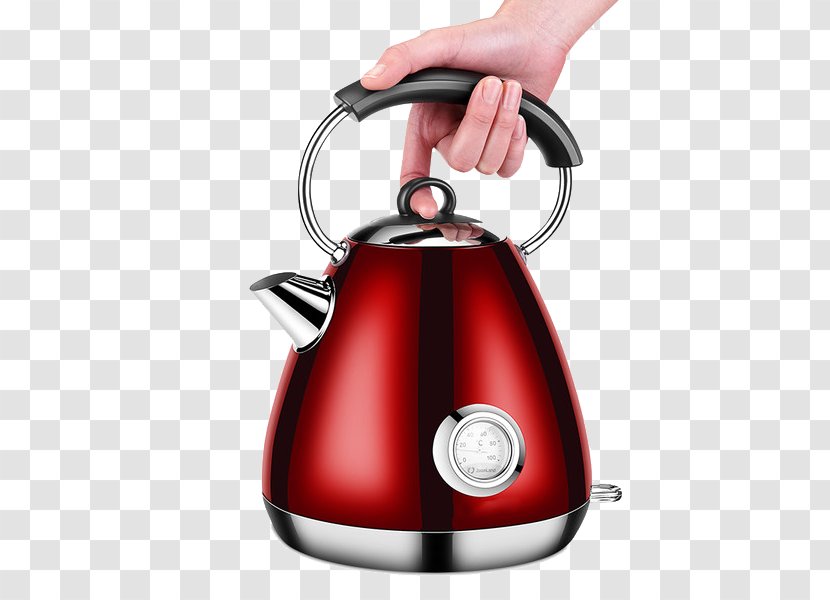Electric Kettle Heating Kitchen Stove - Kitchenaid - Portable Red Transparent PNG