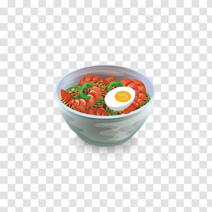 Breakfast Food - Seafood - Vector Egg Noodles Transparent PNG