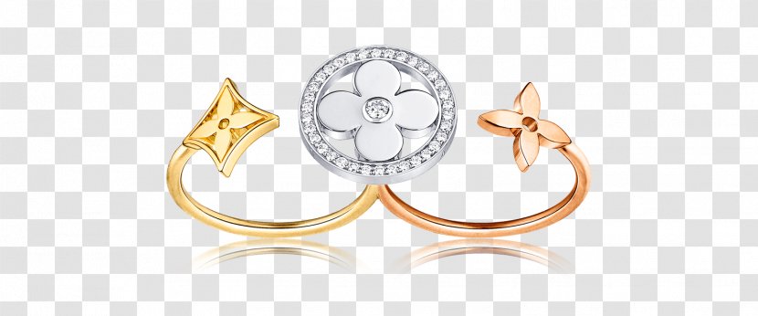 Louis Vuitton Jewellery Diamond Gold Ring - Flower Transparent PNG