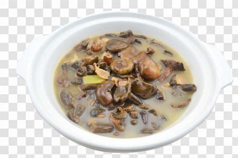 Gravy Food Braising Vegetarian Cuisine - Braised Mushroom Cold Bowl Picture Material Transparent PNG
