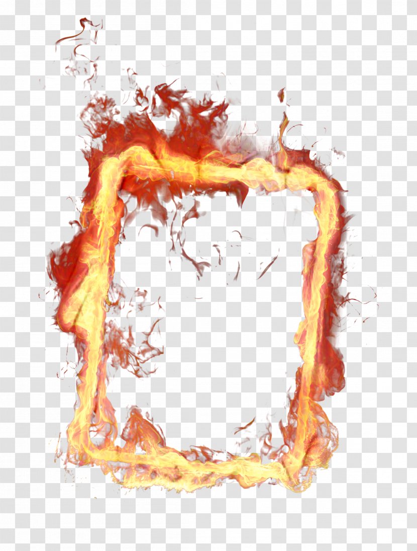 Flame Cartoon - Orange Transparent PNG