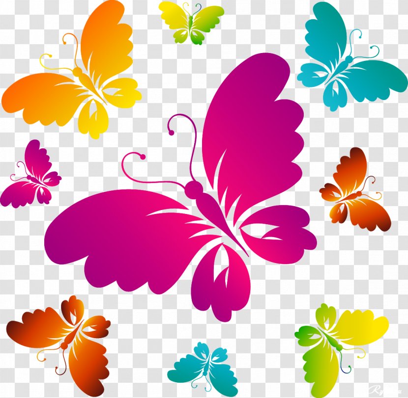 Butterfly Painting Clip Art - Arthropod - Mural Transparent PNG