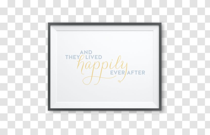 Picture Frames Rectangle Brand Font - Yellow - Happily Ever After Transparent PNG