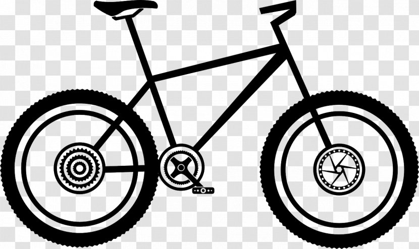 Bicycle Cycling Clip Art - Black And White Transparent PNG